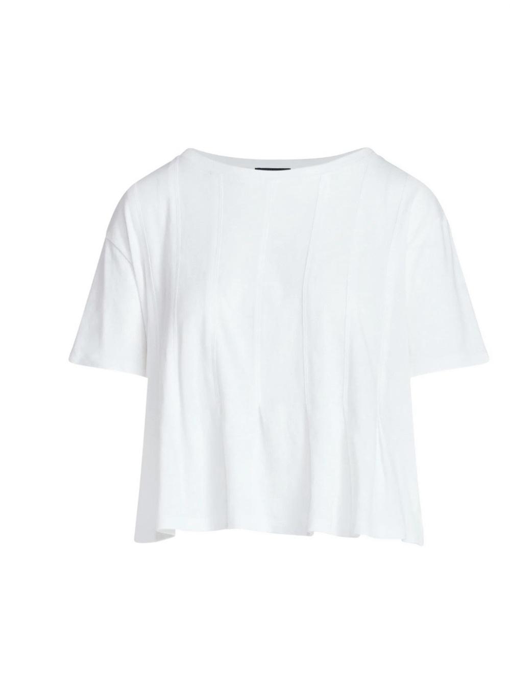 Scoop Pleated Cropped T-Shirt Size XL